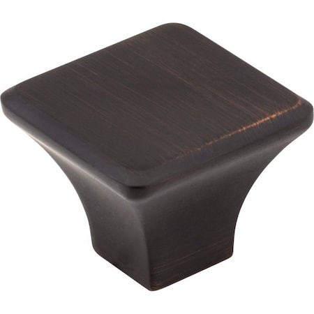Jeffrey Alexander 1-1/4" Overall Length Brushed Oil Rubbed Bronze Square Marlo Cabinet Knob 972L-DBAC